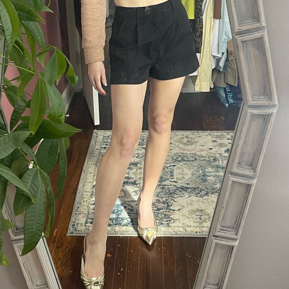 Black Trouser Shorts